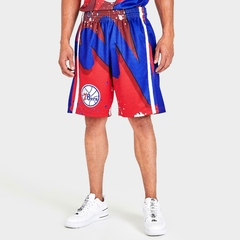 Philadelphia 76ers Mitchell & Ness 'Red' Hardwood Classics 1996 Hyper Hoops Swingman Shorts - tienda online