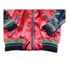 Smoke Rise Tiger Embroidered Maroon Zip Up Jacket - LoDeJim