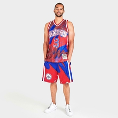 Philadelphia 76ers Mitchell & Ness 'Red' Hardwood Classics 1996 Hyper Hoops Swingman Shorts - comprar online