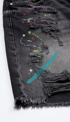 Zara Drip Demin Slim Short Black en internet