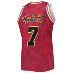 Chicago Bulls Toni Kukoc Mitchell & Ness Red Hardwood Classics 1997-98 Lunar New Year Swingman Jersey en internet