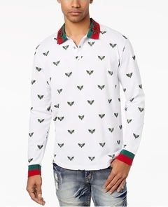Reason Long Sleeve Polo L/s Snake Roses Rugby - Mens ''Whiter''